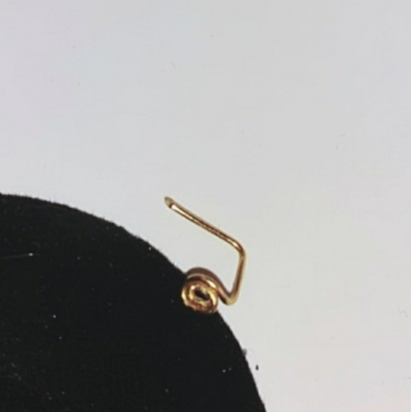 olaolashopgifts Other - 14k gold loops L shape stud nose ring